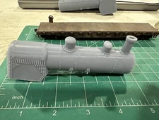 Ho Scale Flat Car Load Small Boiler