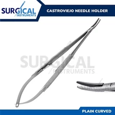 Castroviejo Needle Holder Surgical Dental Instrument 7" Plain Curved German Grad