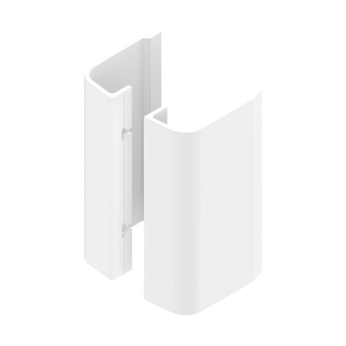 Poignée aileron La Croisée 6821 en aluminium laqué blanc de 200 mm