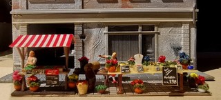 Bundle Preiser Figures H0 HO 1:87 Market Stall Market Equipment Diorama Decoration
