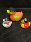 Set of 3 Classic Halloween Frankenstein Monster +2 DRACS Rubber Duckies Bath Toy — photo 3