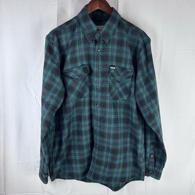 Dixxon Flannel  McCaffrey  Shirt Mens L Long Sleeve Button Up Green Thick Plaid
