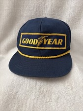 Vintage Goodyear Snapback Hat #1 in Racing Swingster Made in USA Patch Logo Rope