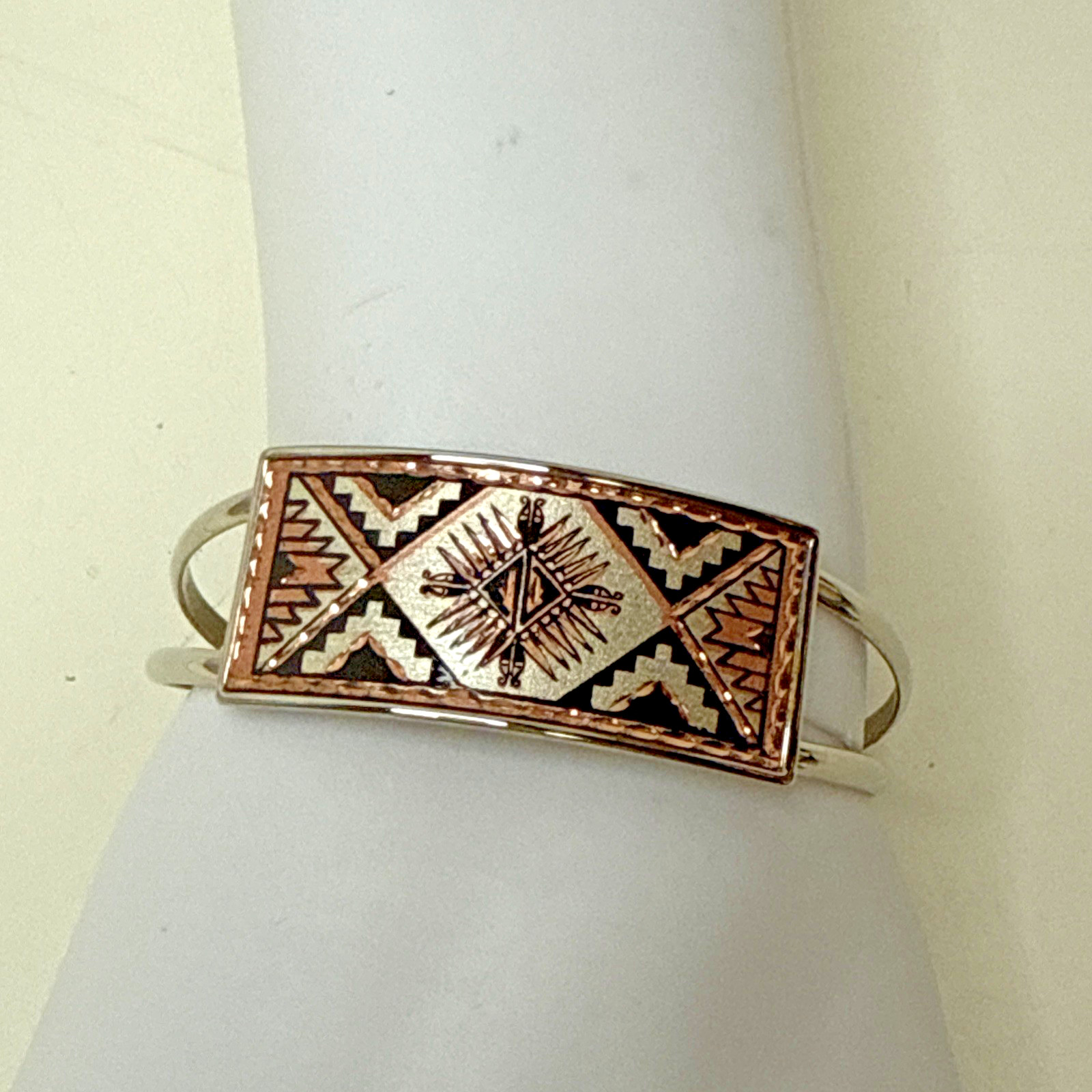 Copper Reflections Native Sunburst Wire Cuff Brac… - image 1