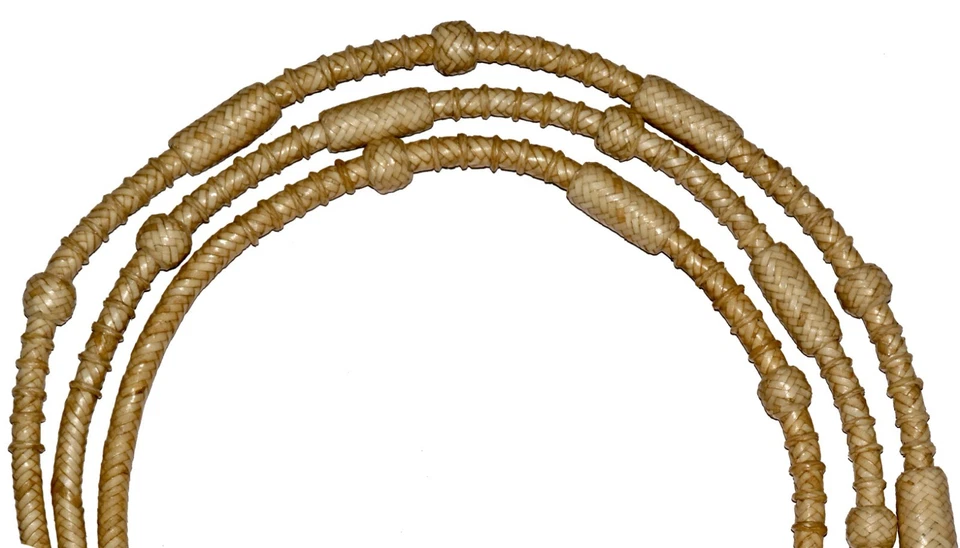 Cuerda natural nudos a juego cuero crudo tachuela caballo espectáculo romal romel riendas 7 Foto 3 de 4