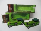 Matchbox Lesney Yesteryear 2X Y-16 Mercedes- lime, grille & wheel versions, box