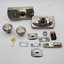 Schlage FE595 CAM 619 GEO Camelot Keypad Entry, Satin Nickel