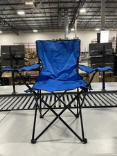 TREK OUTDOOR LIVING SOLUTIONS HEAVY DUTY CAMPING CHAIR - BLUE