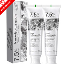 2pcs 7.5 Hydroxyapatite Toothpaste for Advanced 1 Fl Oz Pack of 2 , Grey