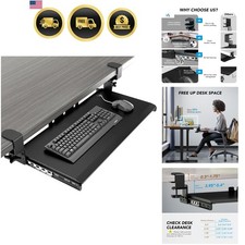 Keyboard Tray Under Desk Pull Out with Extra ...