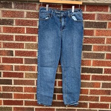 Natural Reflections Medium Blue High Rise Straight Fit Jeans