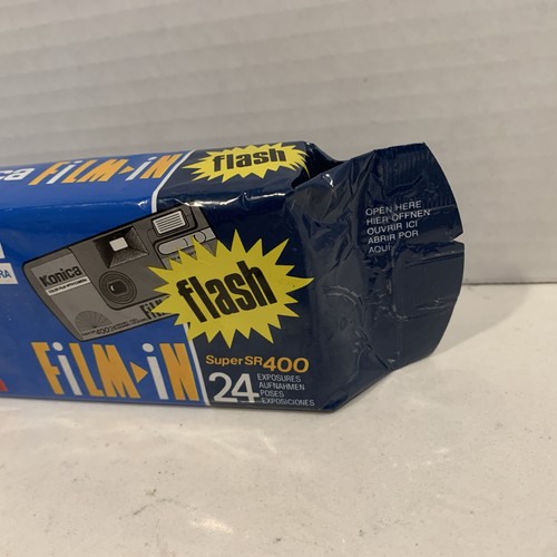 VTG Konica Film-in Super SR400 Panorama Single Use Camera Exp 1994 New Sealed - Picture 2 of 7