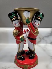 PartyLite Toy Soldier Taper Candle Holder Christmas P7704 with Original Box