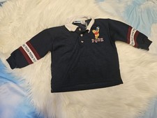 Vintage Disney WinniethePooh Toddler Sweatshirt 2T LongSleeve Pullover Navy Polo