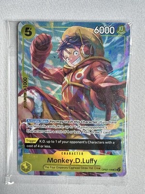 One Piece CCG Monkey D. Luffy OP07-109 Parallel Foil Super Rare 6000 Power