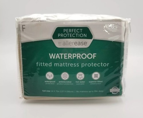 AllerEase Full Size Perfect Waterproof Fitted Mattress Protector New