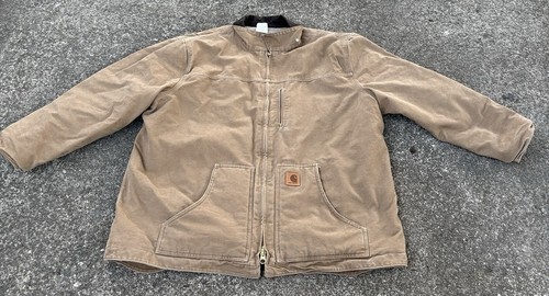 NUOVO $139 Carhartt C61 FRB Detroit Duck marrone sherpa fodera giacca alta 3XL