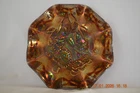 Imperial carnival glass Pansy ruffled bowl-----amethyst