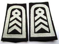 Rangabzeichen Oberstabsfeldwebel schwarz/weiß Bw   Aufschiebeschlaufen gestickt