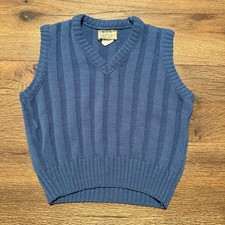 Vintage Sears Blue Sweater Vest Boys Size M 5-6