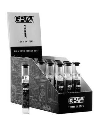 GRAV  12MM WHOLESALE COUNTERTOP TASTERS W/POP UP DISPLAY 30 PACK OF TASTERS!
