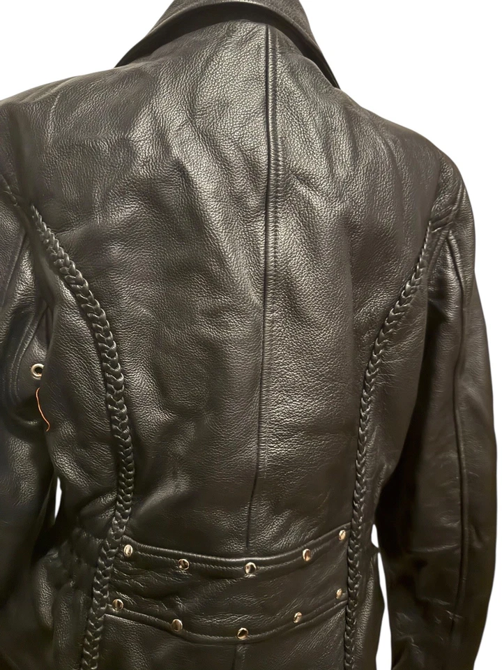 First Classics Leather Apparel Women's Black Motorcycle Jacket  Sz L NWT - Image 4 of 4