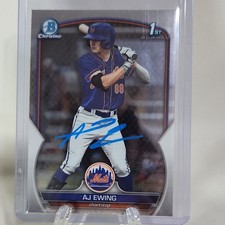 Topps 2023 Bowman Draft AJ Ewing 1st Bowman Chrome Autograph Mets BDC-152