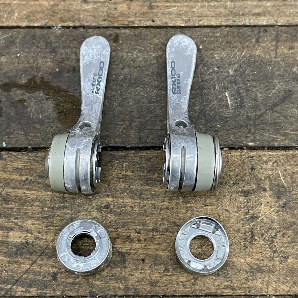 Vintage Shimano RX100 SL-A551 8S SIS Downtube Shifters Set 8 Speed