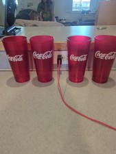 Vintage Red Coca- Cola Cups 4