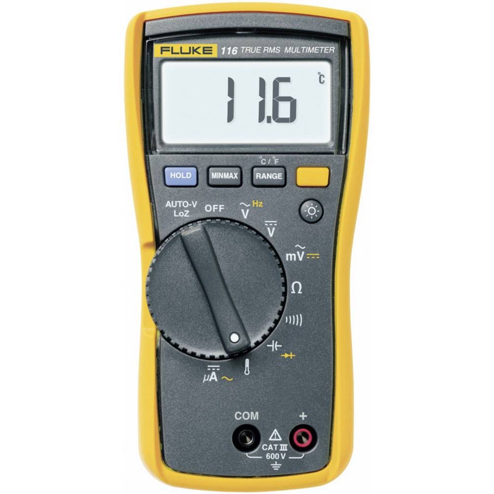 Multimètre Fluke 116 CAT III 600 V avec affichage 6000 points pour technicien