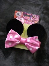 Disney Minnie Mouse Headband W/Ears  Bow - Brand New - Size Babys 6M 
