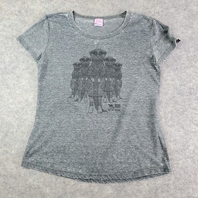 Taronga Zoo Sydney Australia Shirt Women Extra Small Gray Crew Neck Short Sleeve