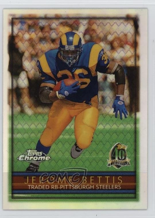 1996 Topps Chrome Refractor Jerome Bettis #125 HOF 4g8