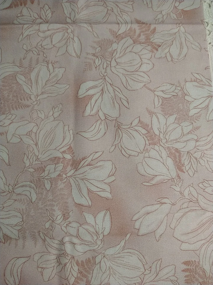 REMNANT Michael Miller Magnolia Toile Cotton Fabric 25"x9" French Country Farm - Image 2 of 4