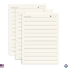 A4 Loose Leaf Refill Paper - 3 Pack, 4-Hole Punched, 120 Sheets for Binders