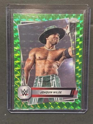 2025 Topps Chrome WWE - Joaquin Wilde #128 Neon Green Geometric Refractor /75
