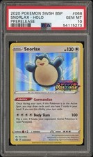 VIVID VOLTAGE SNORLAX PRERELEASE  HOLO SWSH068 - PSA 10 💤 POKEMON on eBay