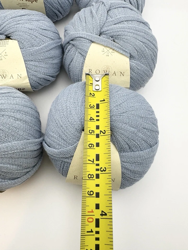 Lot of 8+ 50g 71yd Skeins Rowan 100% Cotton Tape #541 Dusty Light Blue - Image 2 of 4