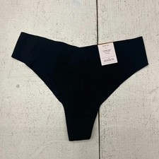 Auden Black Invisible Edge No-Show Thong Women's Size Medium 8-10 NEW