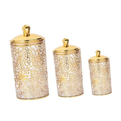 3x Vorratsgläser mit Deckel elegant luftdicht für lose Tee Kaffeebohnen Snacks