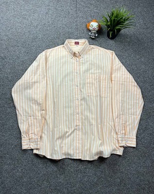 Vintage Alberto Aspesi gestreiftes Shirt Koralle Pfirsich Minimal Style  