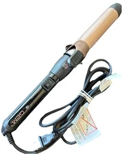 GEM Curl Designer 1-1/4" Ceramic Curling Iron HT21332 Rose Gold Swivel Cool Tip