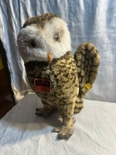 Vintage Red Tag Steiff Studio Owl right foot signed by "Steiff"