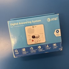 AT T Digital Answering System With Time and Day Stamp White