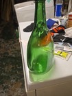 Vtg Vibrant Emerald Green, European Demijohn Glass Bottle Mid-late20th Century — photo 4