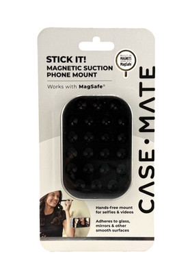 Case-Mate Stick It! Magnetic Suction Phone Mount, Midnight Black
