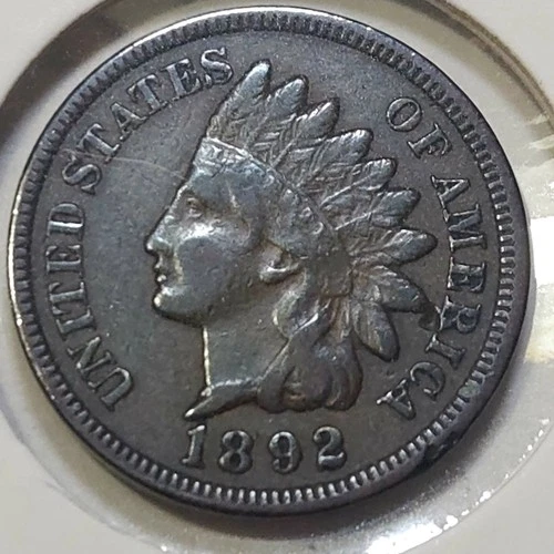 1892 Indian Head Cent - VF+ - 1 Full Diamond, 2 Partial