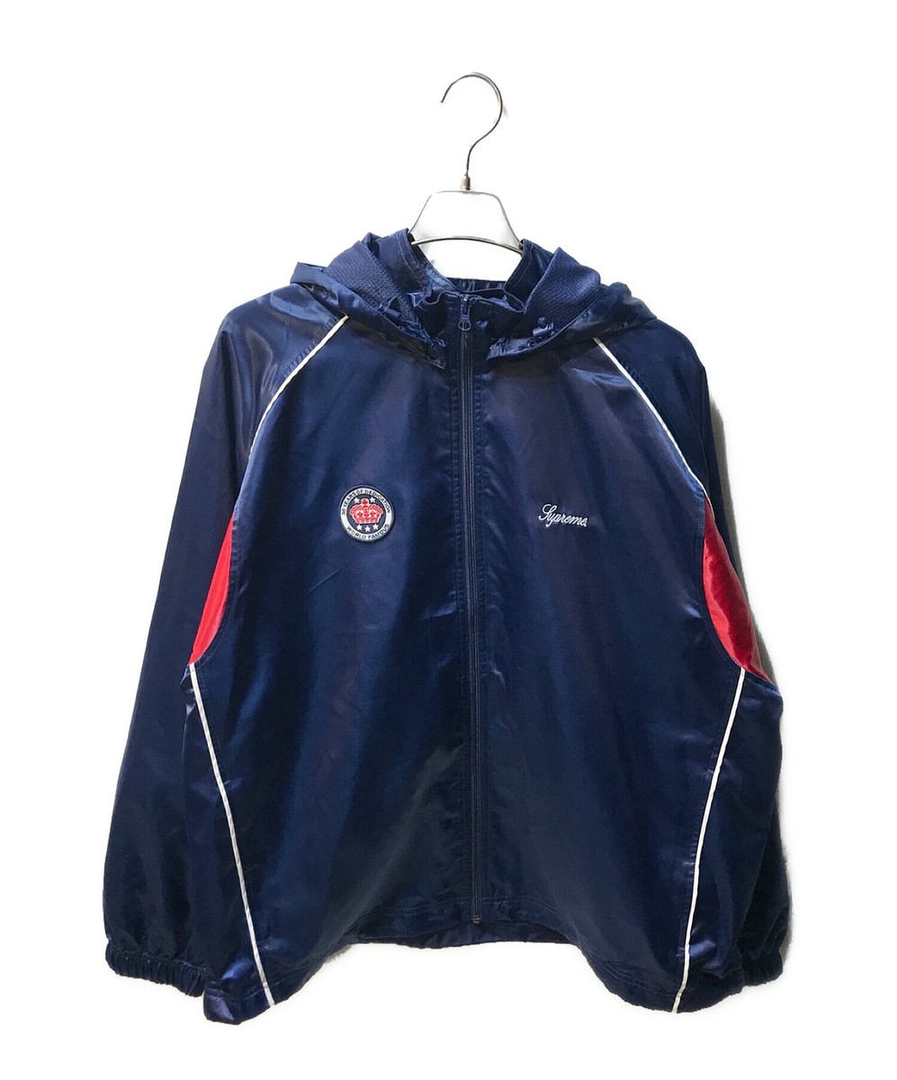 SUPREME Satin Hooded Track Jacket 24SS Size: XL Blue Men | eBay