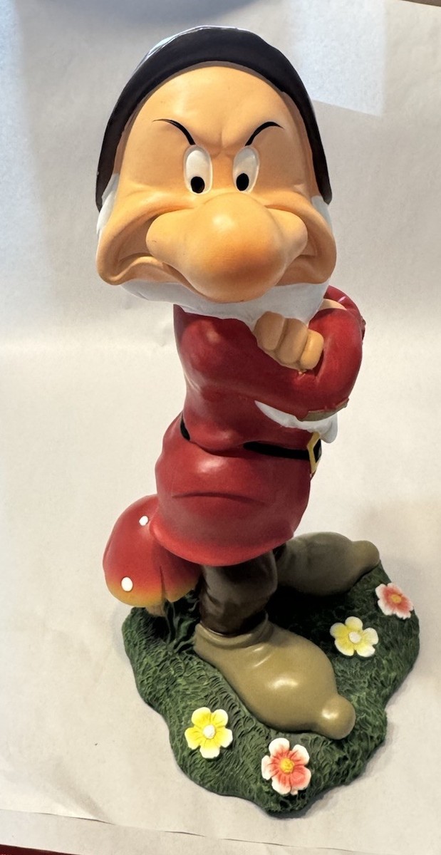 Disney Grumpy Figurine Snow White Seven Dwarfs 12.25” Resin Statue