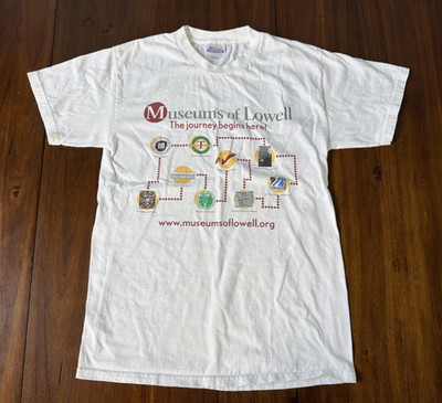 Museums Of Lowell Hanes The Journey Begins Here Shirt Size Small